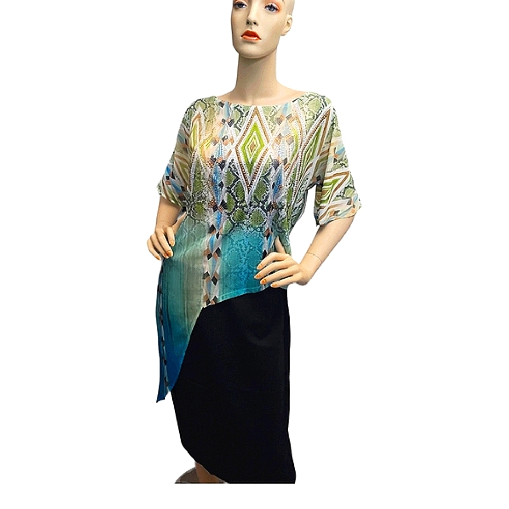 Ladies Glitzy  Asymmetrical top. VEGAS Baby!!